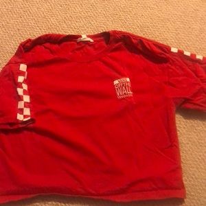 Vans red t shirt